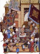 Joseph,Haloed in his tajalli,at his wedding feast